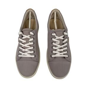 Ecco Soft 7 Casual Sneaker Womens‎ 7 7.5 EU 38 Nubuck Leather Grey Rose Flat